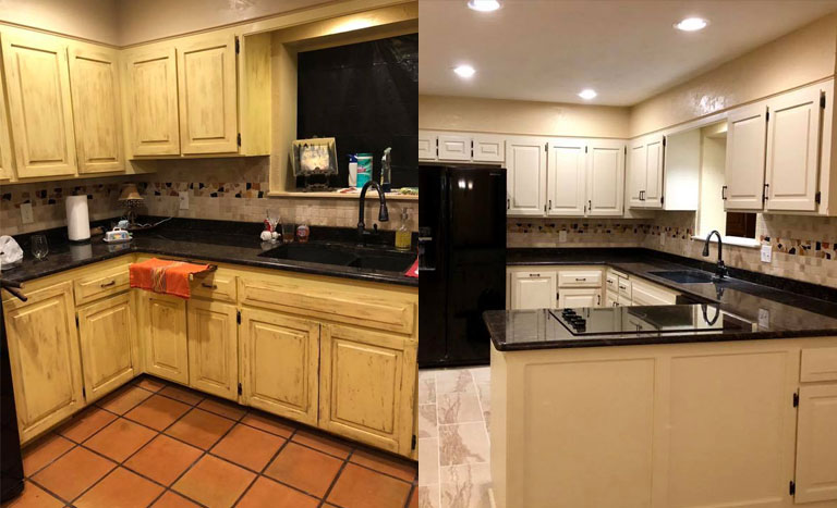 Before-After-Kitchen Cabinet work